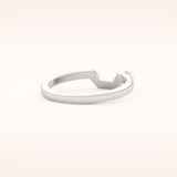 0.26 TCW Round & Asscher Shaped Moissanite Curved Wedding Band