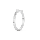 Half Eternity Wedding Band with 0.26 CT Round and Emerald Cut Moissanite – Yellow, White, or Rose Gold 9