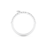 Half Eternity Wedding Band with 0.26 CT Round and Emerald Cut Moissanite – Yellow, White, or Rose Gold 8