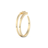 Half Eternity Wedding Band with 0.13 CT Round Cut Moissanite – Yellow, White, or Rose Gold
