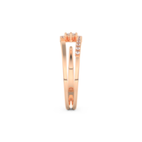 Half Eternity Wedding Band with 0.13 CT Round Cut Moissanite – Yellow, White, or Rose Gold
