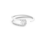 Half Eternity Wedding Band with 0.13 CT Round Cut Moissanite – Yellow, White, or Rose Gold