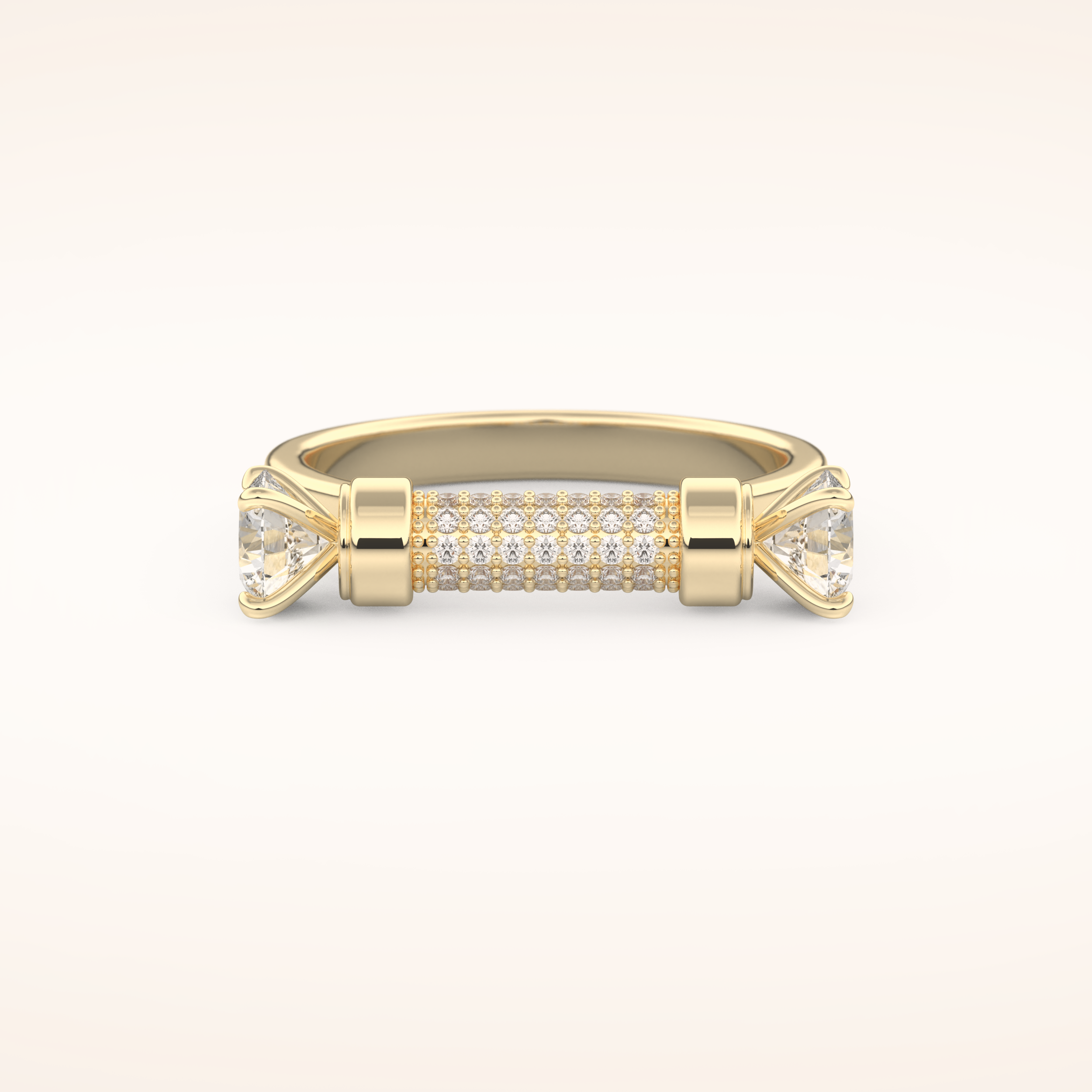 1.07 TCW Round Shaped Moissanite Lightning Bolt Of Zeus Wedding Band