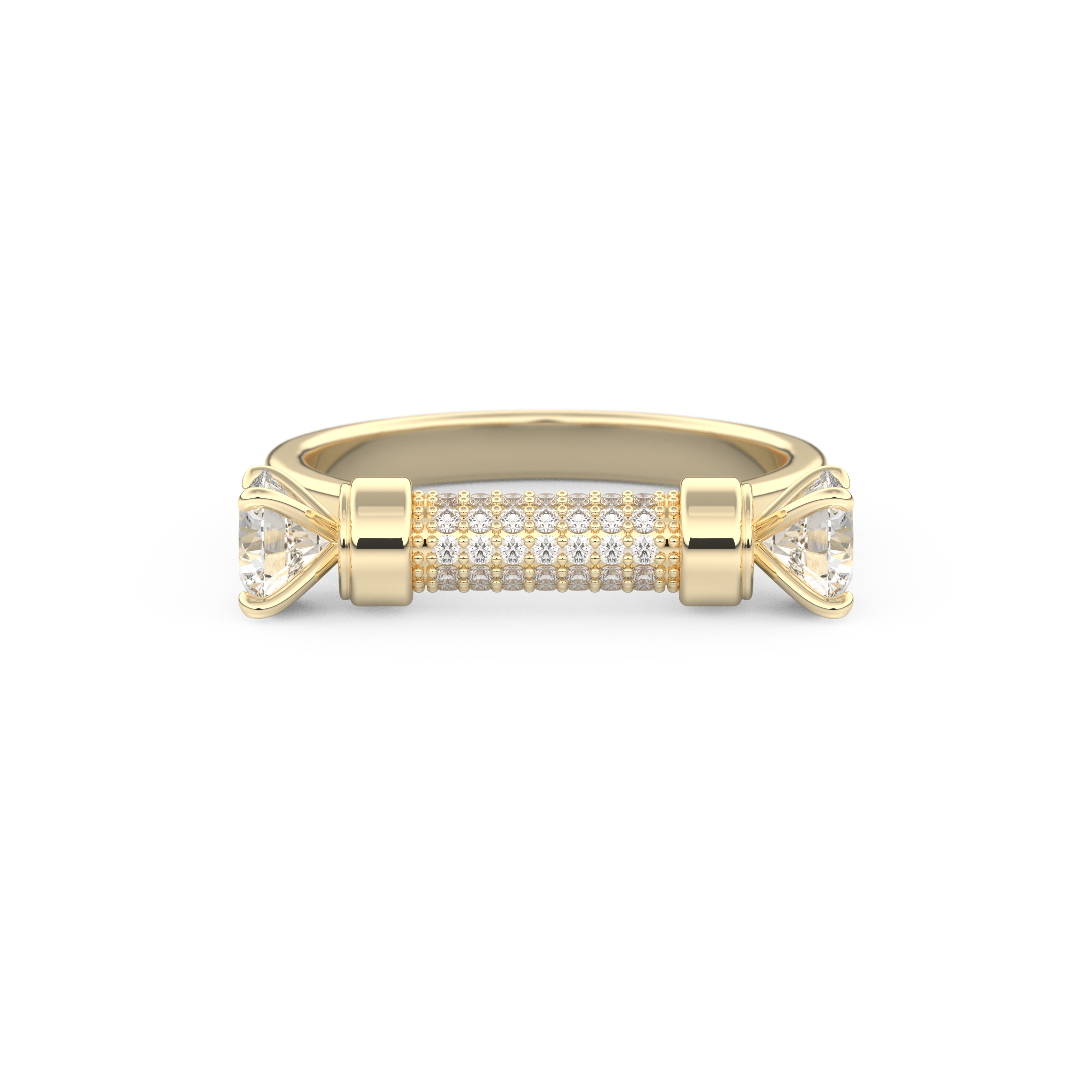Wedding Band with 1.07 CT Round Cut Moissanite – Yellow, White, or Rose Gold