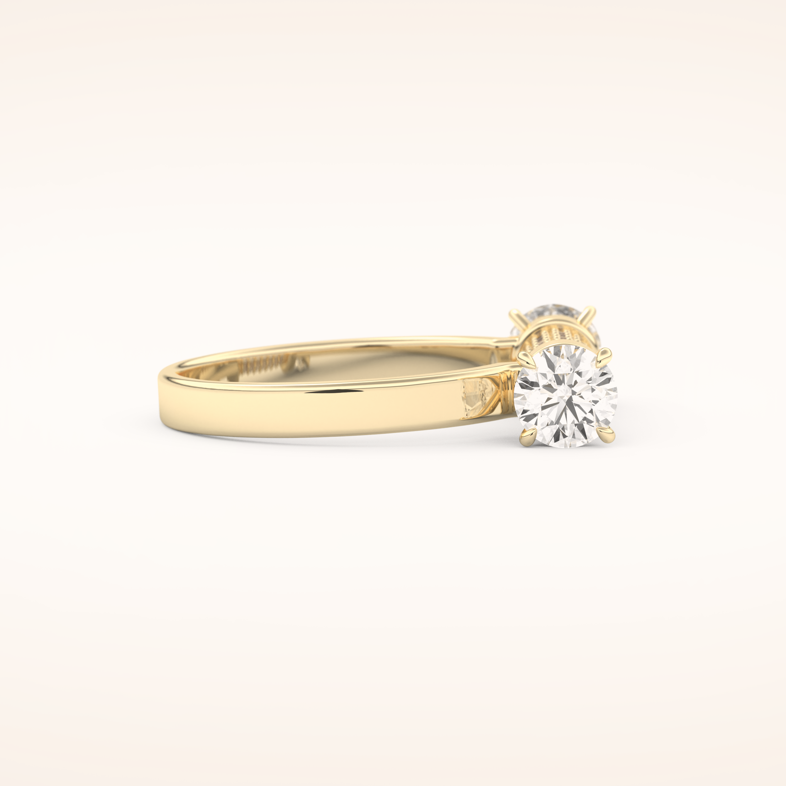1.07 TCW Round Shaped Moissanite Lightning Bolt Of Zeus Wedding Band