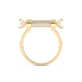 Wedding Band with 1.07 CT Round Cut Moissanite – Yellow, White, or Rose Gold