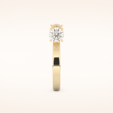 1.07 TCW Round Shaped Moissanite Lightning Bolt Of Zeus Wedding Band