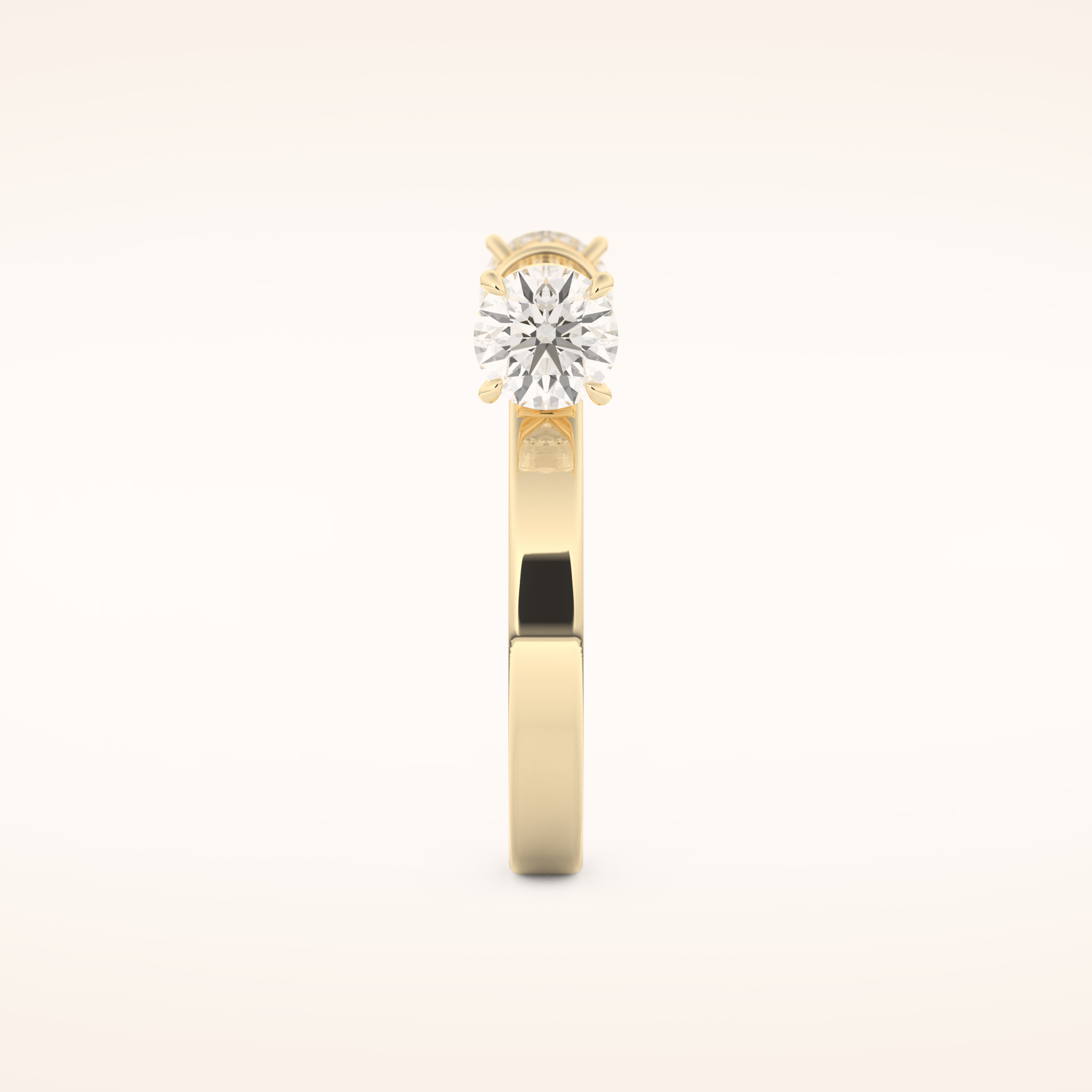1.07 TCW Round Shaped Moissanite Lightning Bolt Of Zeus Wedding Band