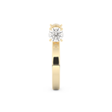 Wedding Band with 1.07 CT Round Cut Moissanite – Yellow, White, or Rose Gold