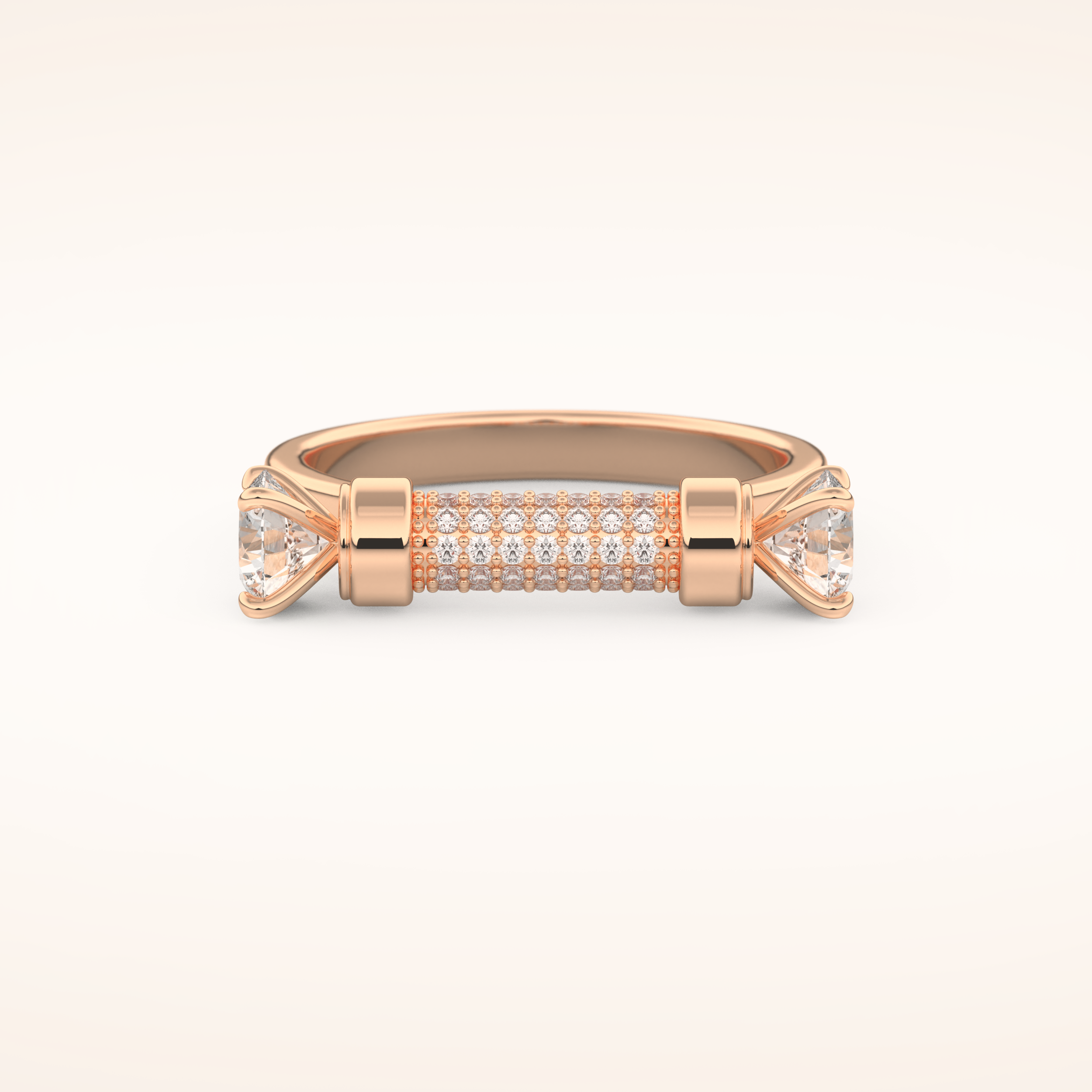 1.07 TCW Round Shaped Moissanite Lightning Bolt Of Zeus Wedding Band