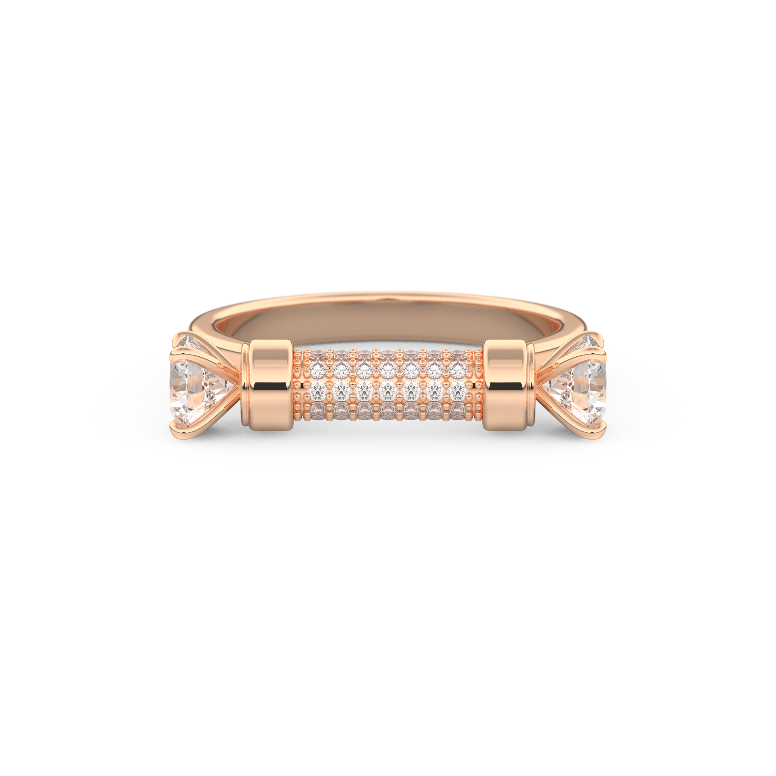 Wedding Band with 1.07 CT Round Cut Moissanite – Yellow, White, or Rose Gold