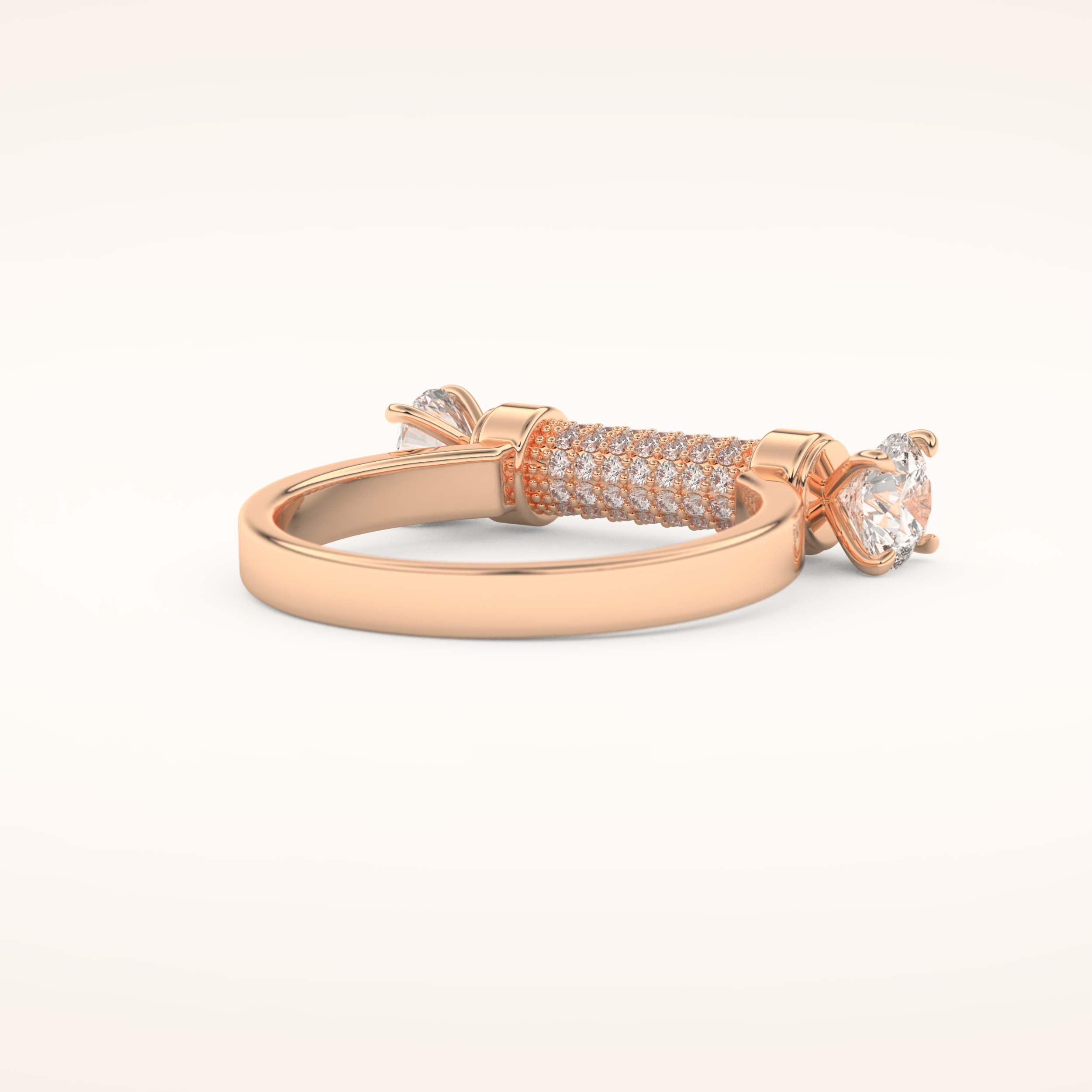 1.07 TCW Round Shaped Moissanite Lightning Bolt Of Zeus Wedding Band