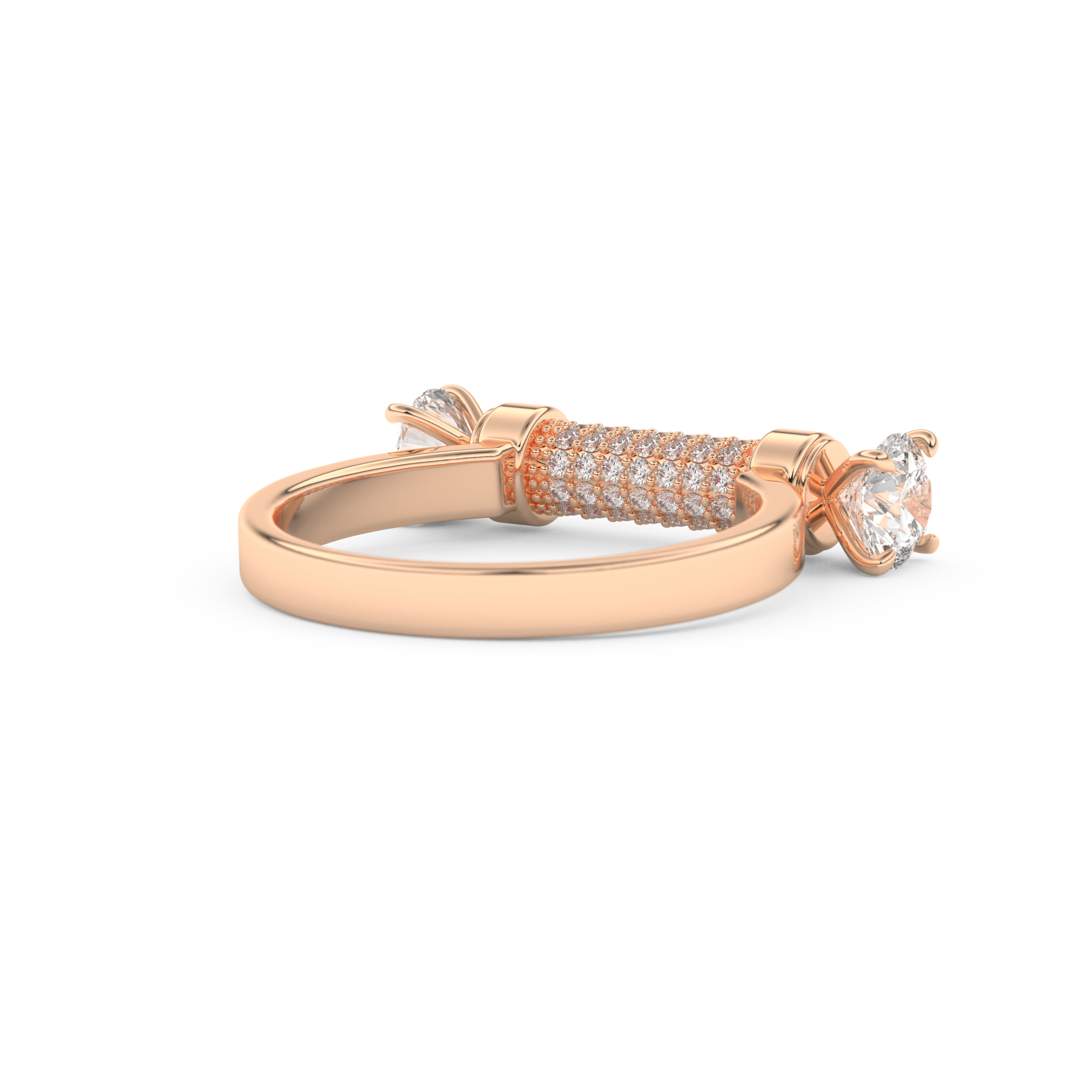 Wedding Band with 1.07 CT Round Cut Moissanite – Yellow, White, or Rose Gold