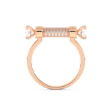 Wedding Band with 1.07 CT Round Cut Moissanite – Yellow, White, or Rose Gold