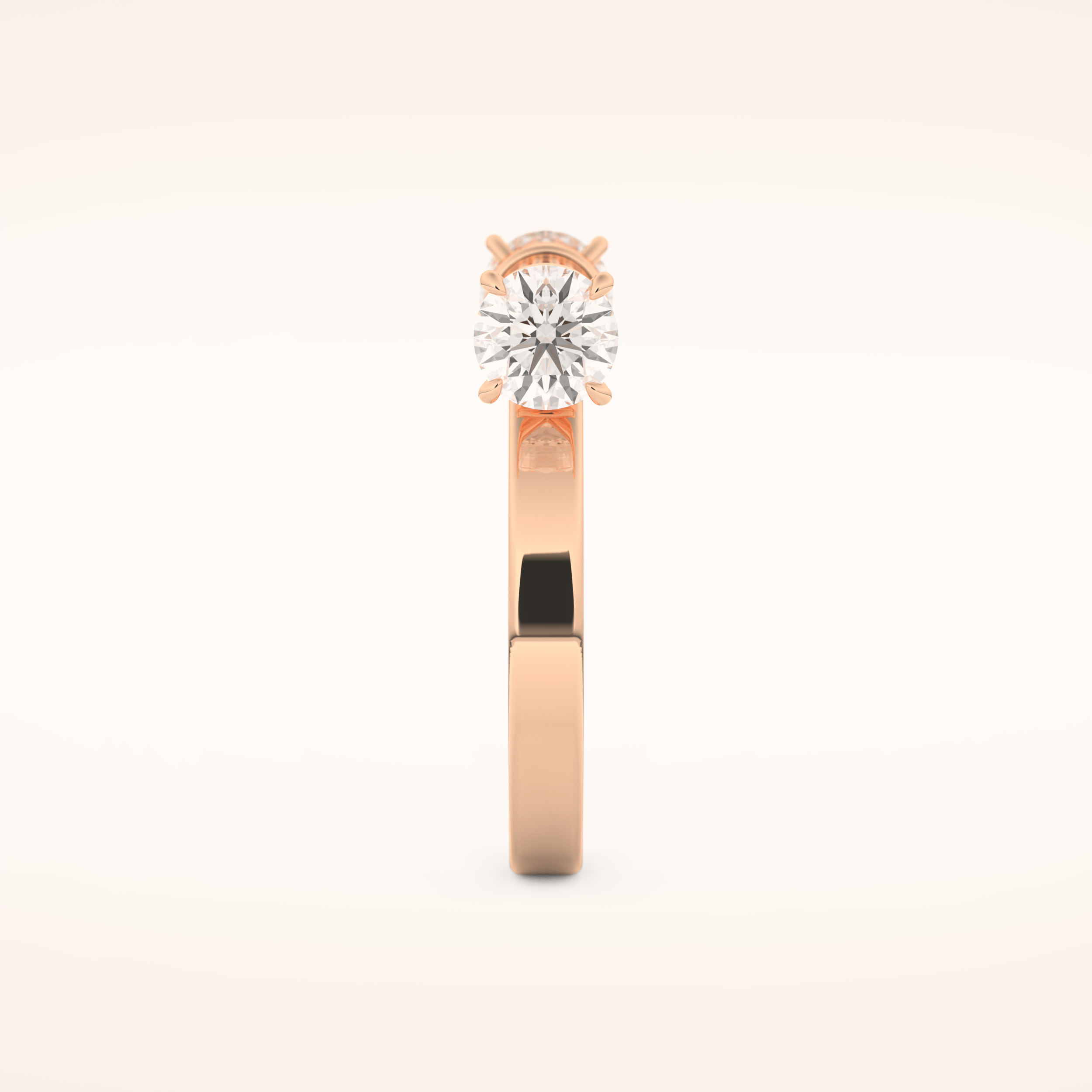 1.07 TCW Round Shaped Moissanite Lightning Bolt Of Zeus Wedding Band