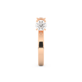 Wedding Band with 1.07 CT Round Cut Moissanite – Yellow, White, or Rose Gold