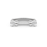 Wedding Band with 1.07 CT Round Cut Moissanite – Yellow, White, or Rose Gold