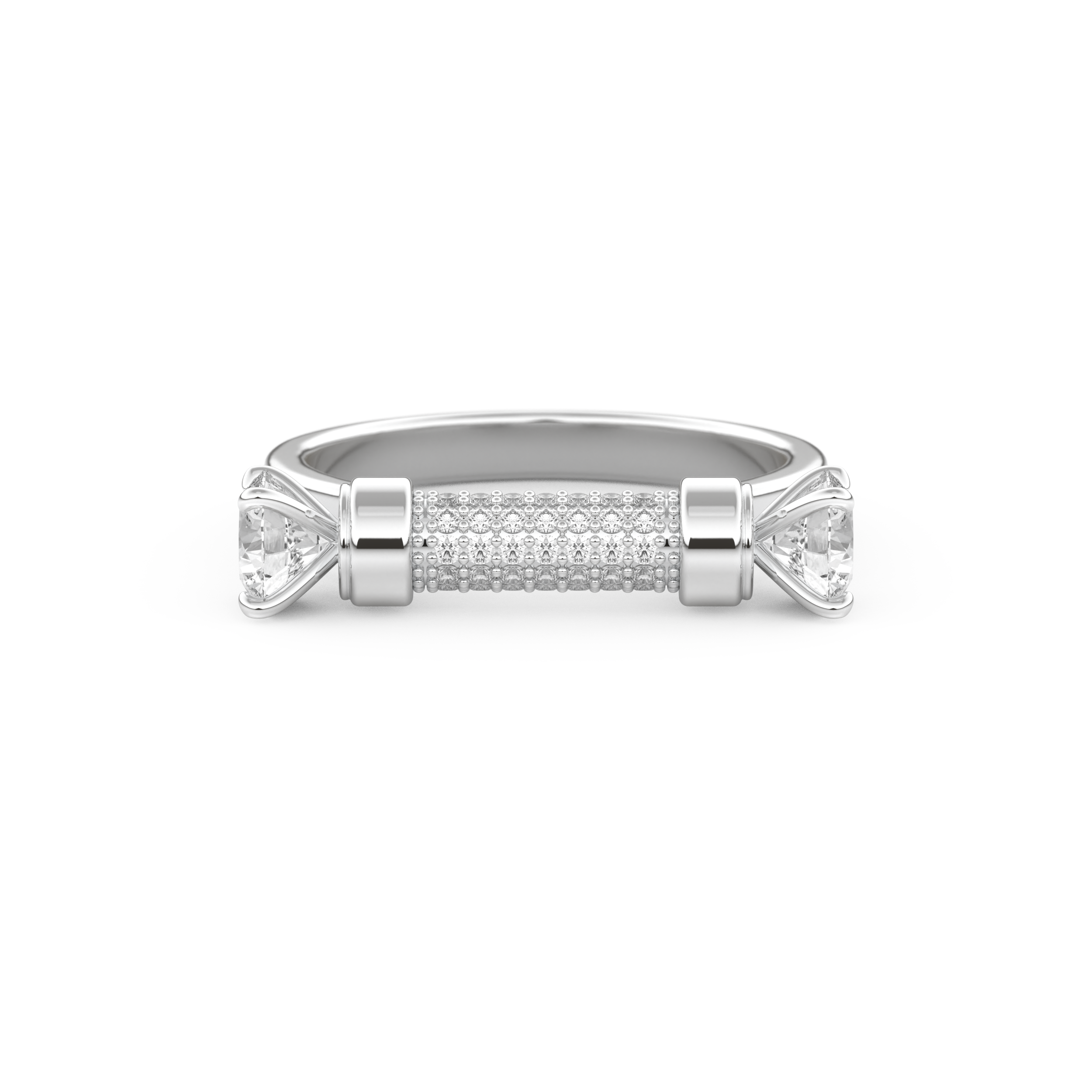 Wedding Band with 1.07 CT Round Cut Moissanite – Yellow, White, or Rose Gold