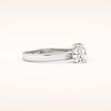 1.07 TCW Round Shaped Moissanite Lightning Bolt Of Zeus Wedding Band