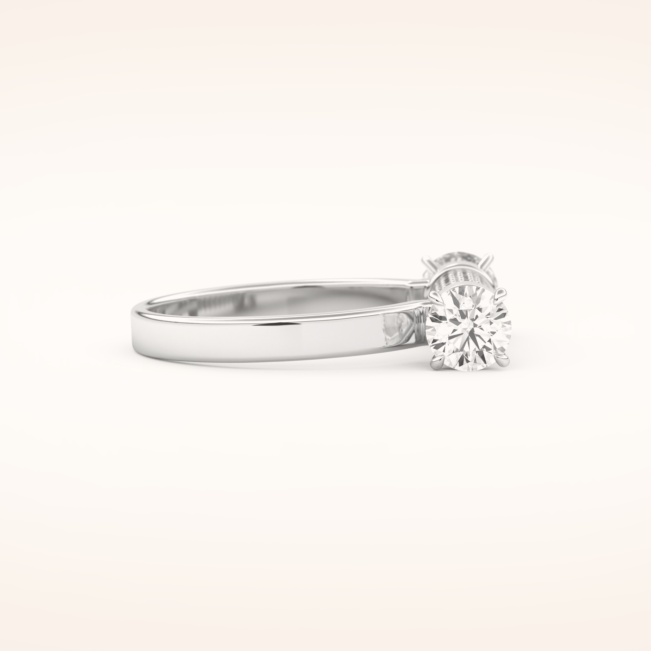 1.07 TCW Round Shaped Moissanite Lightning Bolt Of Zeus Wedding Band