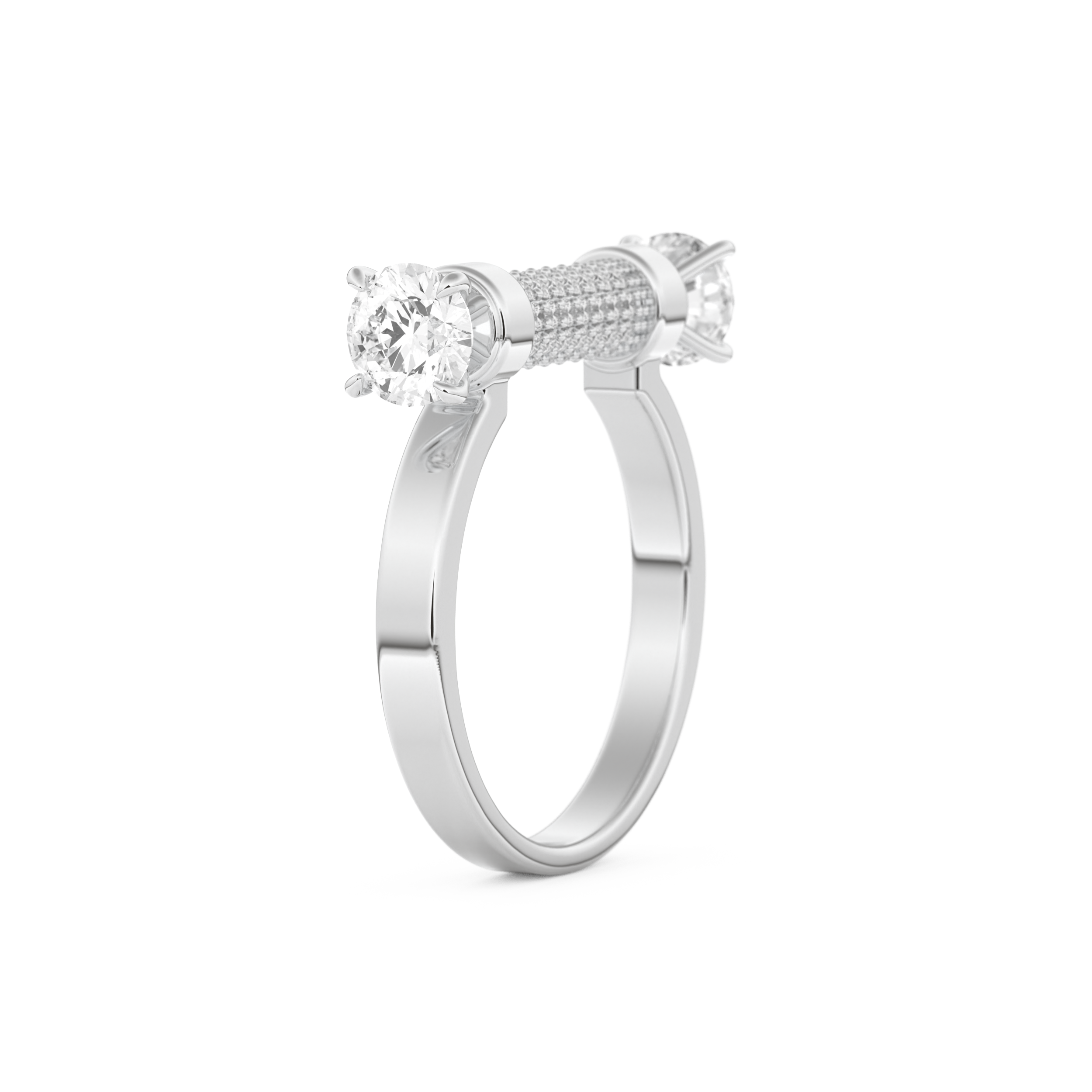 Wedding Band with 1.07 CT Round Cut Moissanite – Yellow, White, or Rose Gold