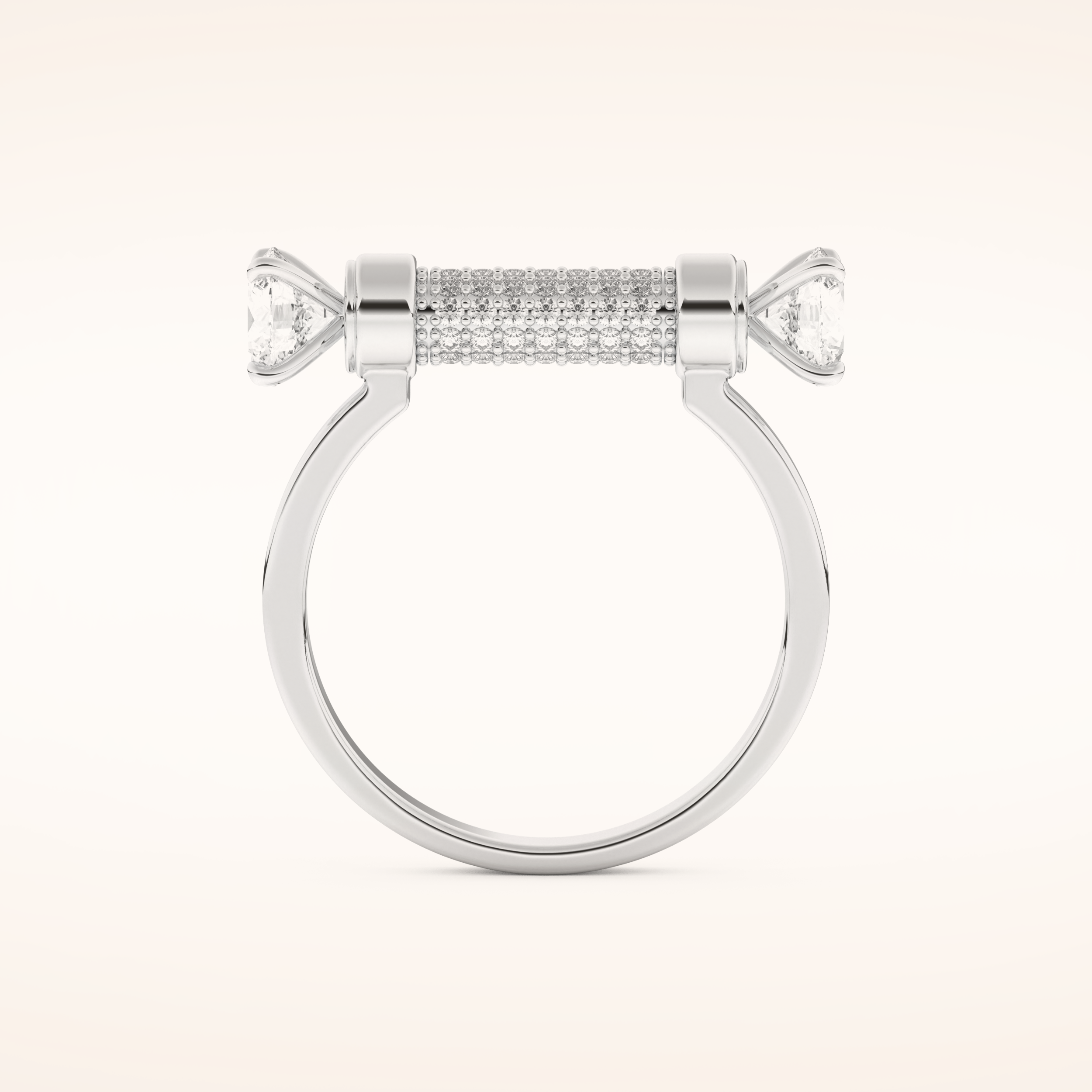 1.07 TCW Round Shaped Moissanite Lightning Bolt Of Zeus Wedding Band