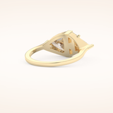 2.18 TCW Trillion, Triangle & Baguette Shaped Moissanite Pyramid Wedding Band