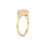 Wedding Band with 2.18 CT Trillion Curved ,Triangle Baguette Cut Moissanite – Yellow, White, or Rose Gold