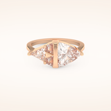 2.18 TCW Trillion, Triangle & Baguette Shaped Moissanite Pyramid Wedding Band
