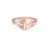 Wedding Band with 2.18 CT Trillion Curved ,Triangle Baguette Cut Moissanite – Yellow, White, or Rose Gold