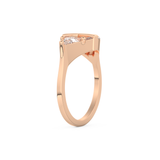 Wedding Band with 2.18 CT Trillion Curved ,Triangle Baguette Cut Moissanite – Yellow, White, or Rose Gold