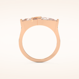 2.18 TCW Trillion, Triangle & Baguette Shaped Moissanite Pyramid Wedding Band