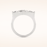 2.18 TCW Trillion, Triangle & Baguette Shaped Moissanite Pyramid Wedding Band