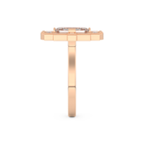 Elongated Emerald Cut 1.34 Carat Moissanite Ring – Halo Setting in Gold