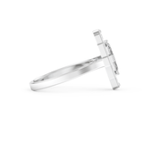 Elongated Emerald Cut 1.34 Carat Moissanite Ring – Halo Setting in Gold