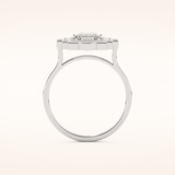 1.34 CT Emerald Shaped Vintage Art Deco Moissanite Engagement Ring
