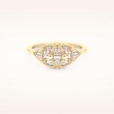 1.51 TCW Triangle & Baguette Shaped Moissanite Multi Stone Wedding Band