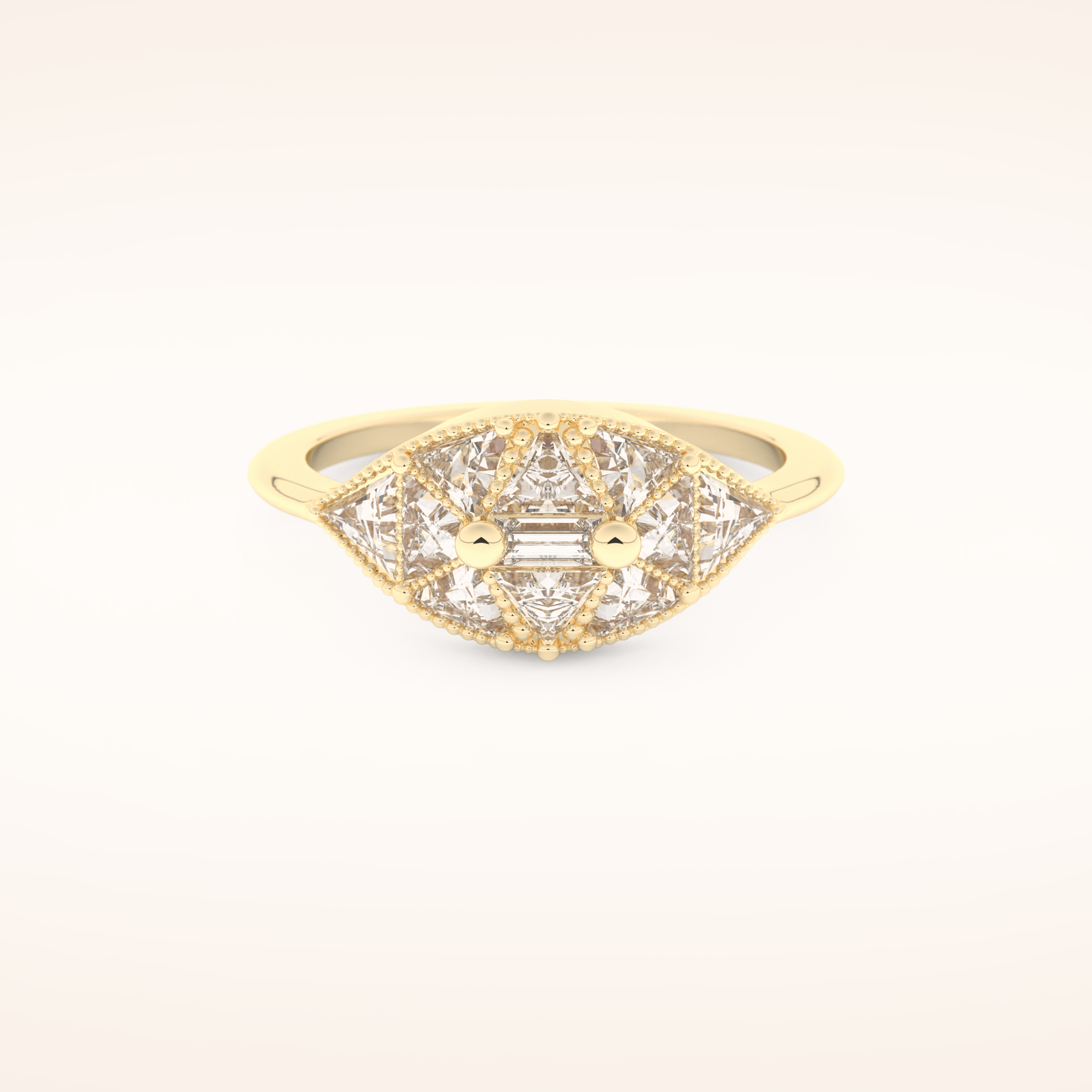 1.51 TCW Triangle & Baguette Shaped Moissanite Multi Stone Wedding Band