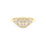 Wedding Band with 1.51 CT Triangle & Baguette Straight Cut Moissanite – Yellow, White, or Rose Gold