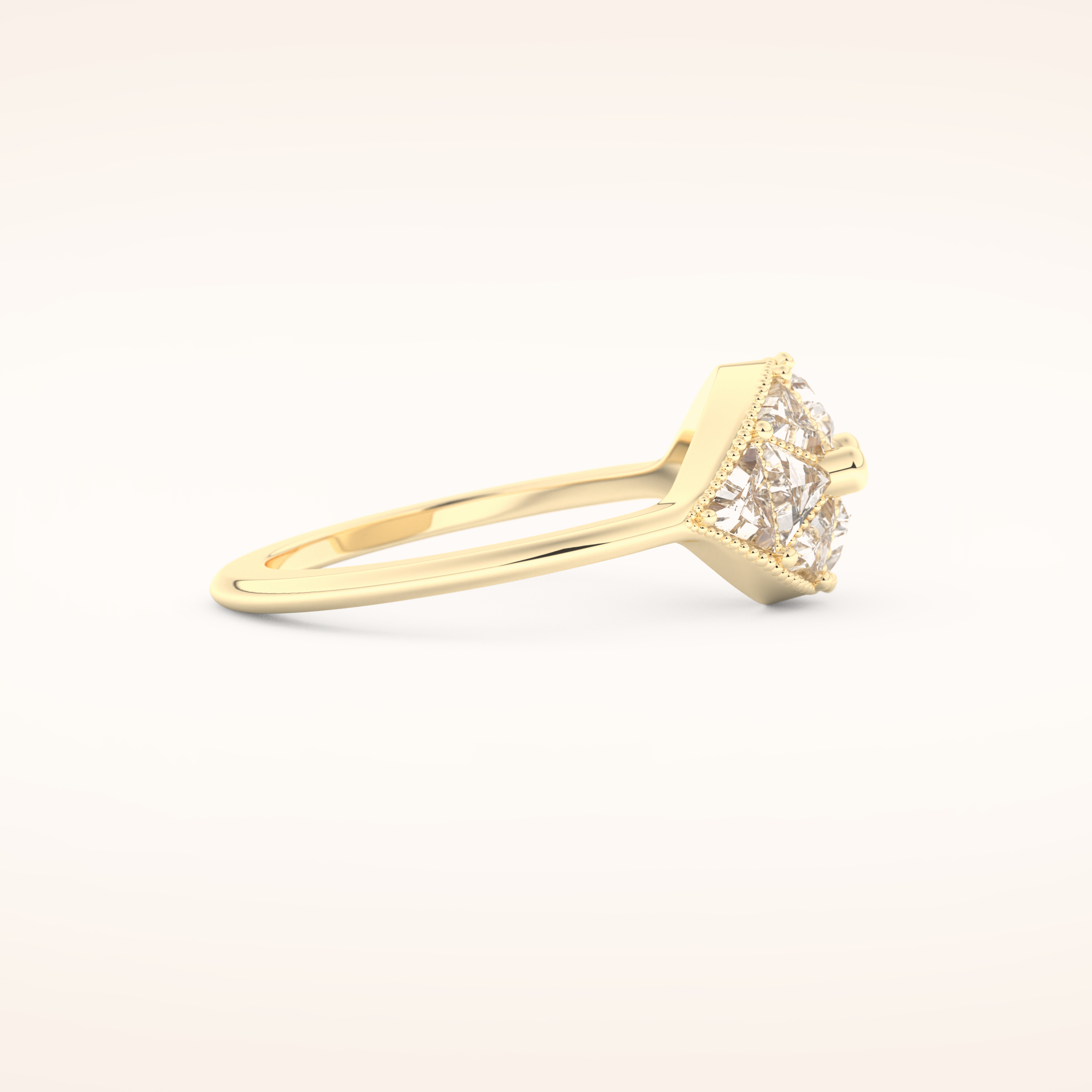 1.51 TCW Triangle & Baguette Shaped Moissanite Multi Stone Wedding Band