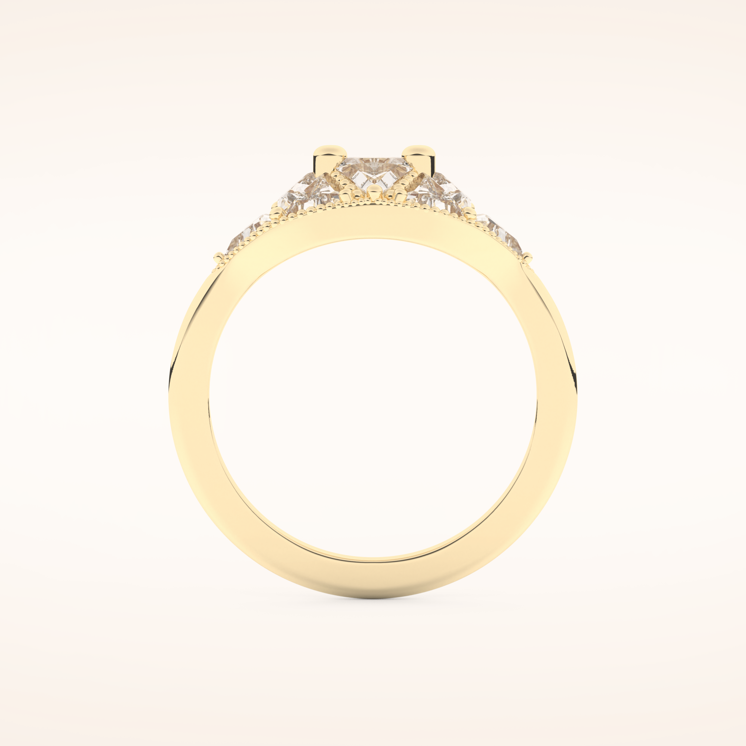 1.51 TCW Triangle & Baguette Shaped Moissanite Multi Stone Wedding Band