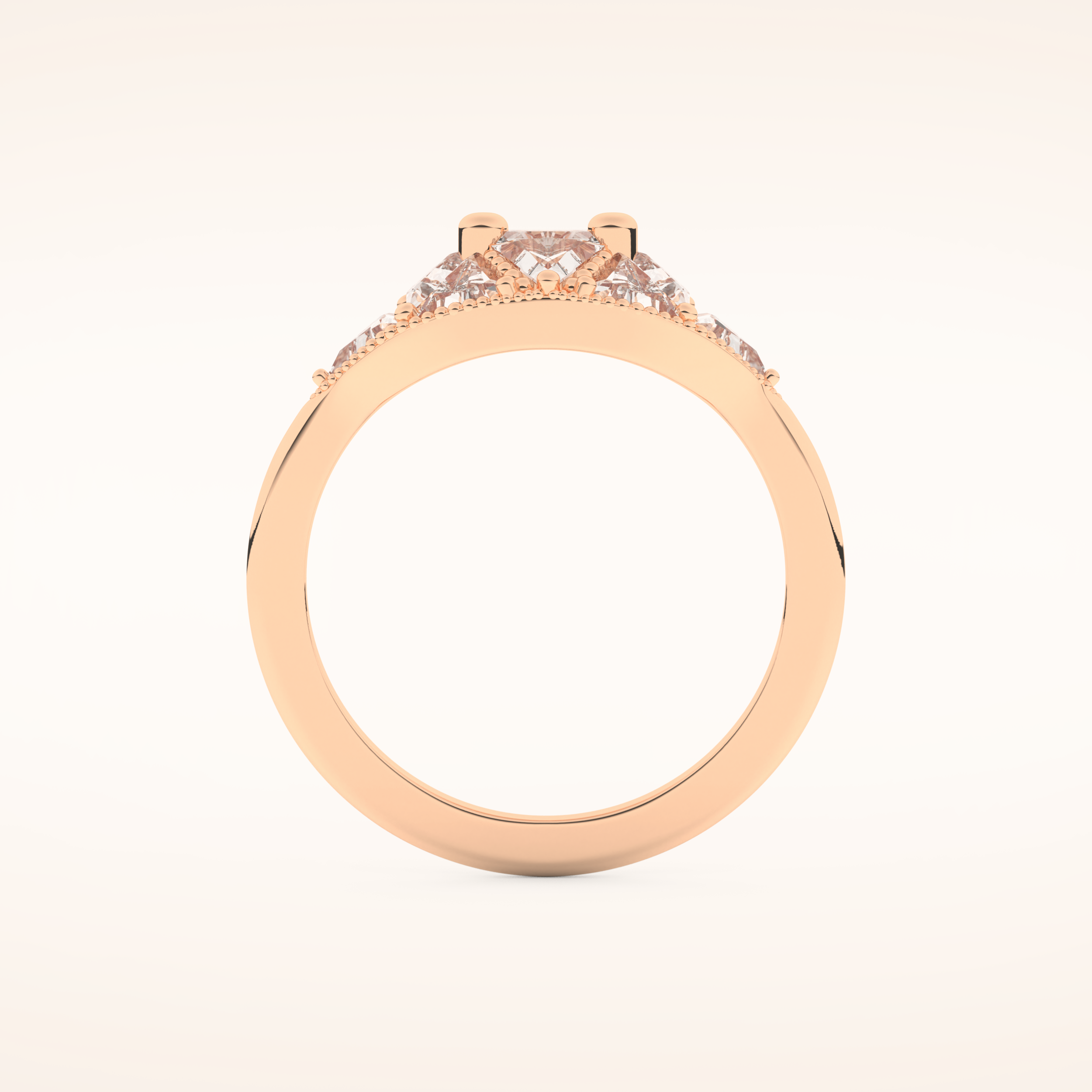 1.51 TCW Triangle & Baguette Shaped Moissanite Multi Stone Wedding Band