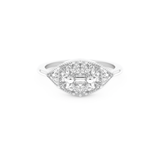 Wedding Band with 1.51 CT Triangle & Baguette Straight Cut Moissanite – Yellow, White, or Rose Gold