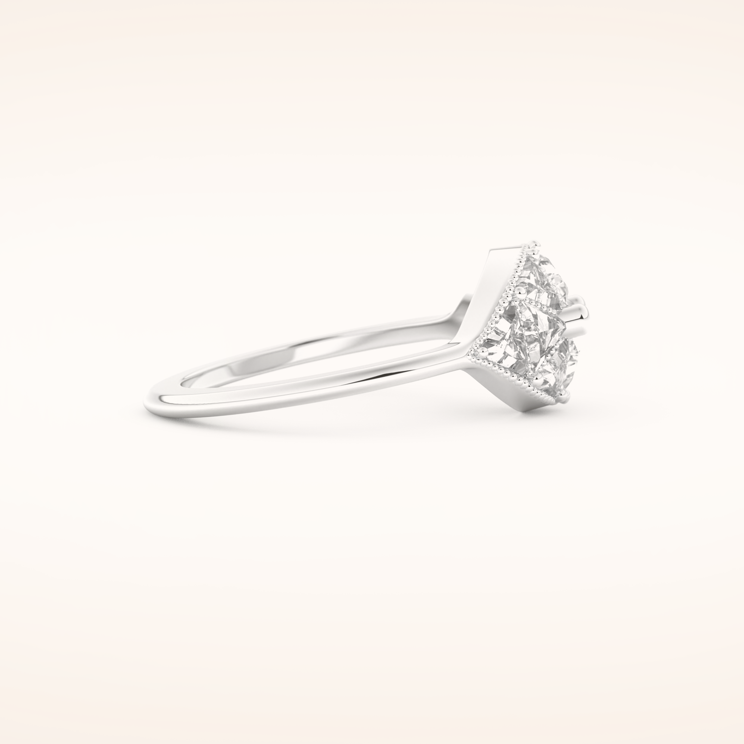 1.51 TCW Triangle & Baguette Shaped Moissanite Multi Stone Wedding Band