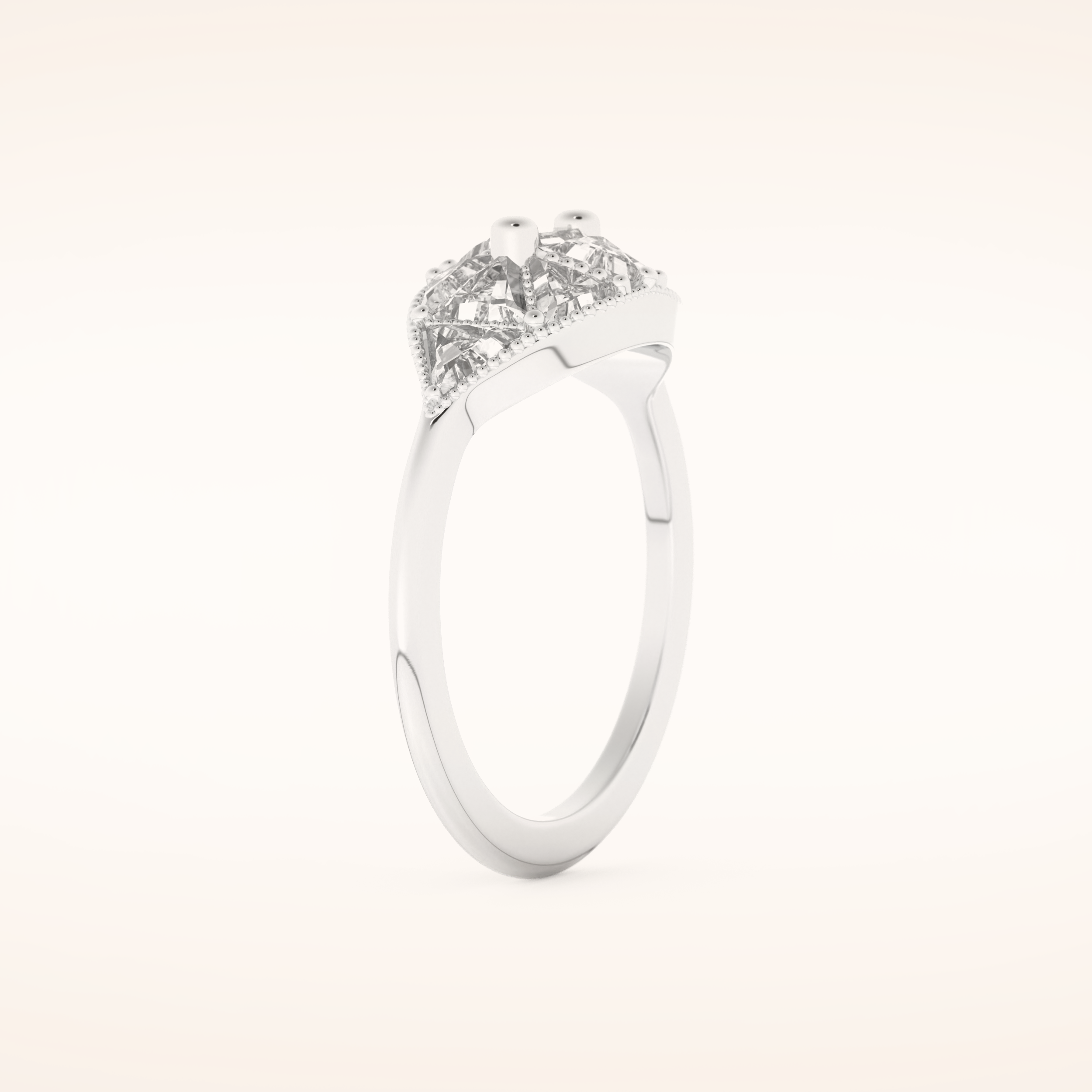 1.51 TCW Triangle & Baguette Shaped Moissanite Multi Stone Wedding Band