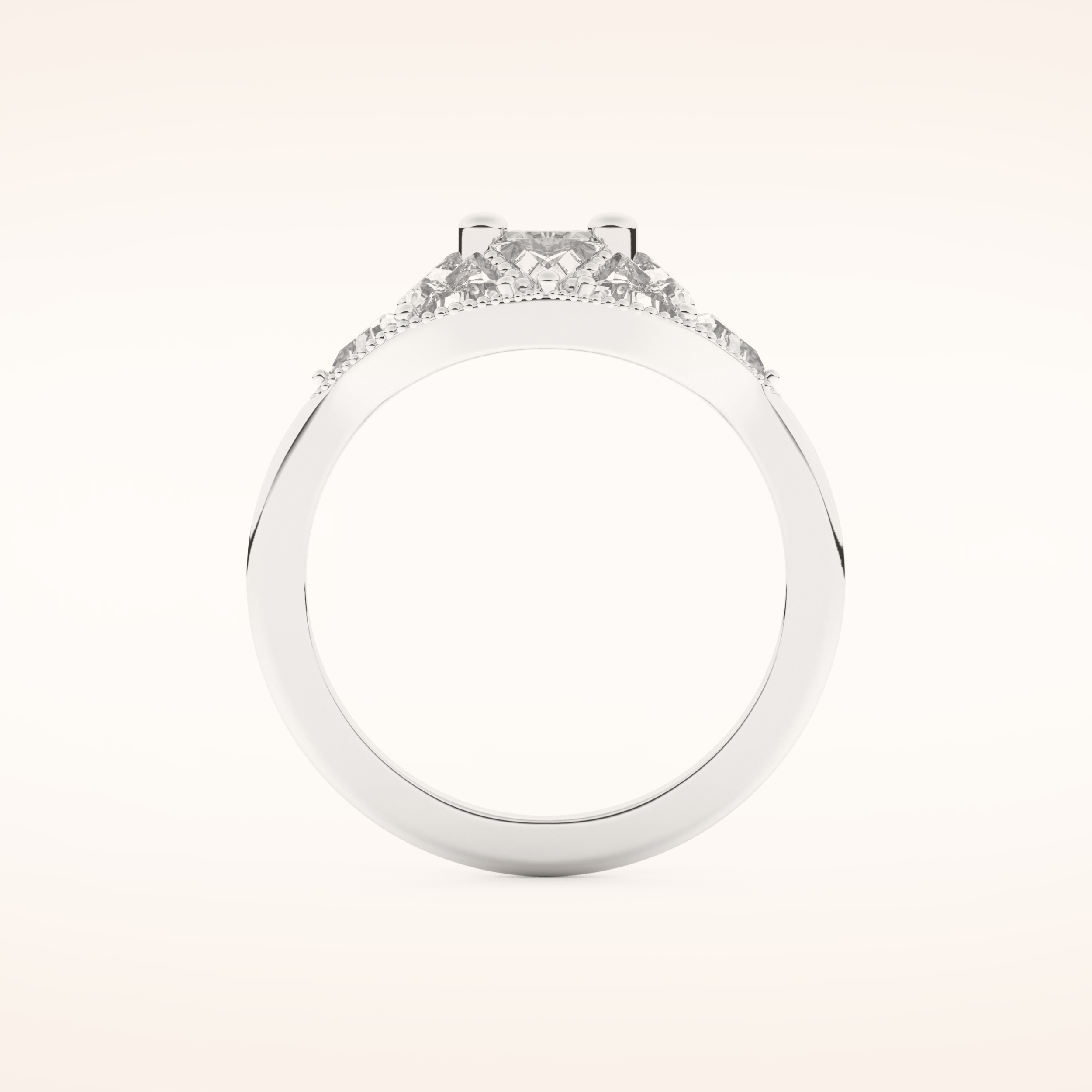 1.51 TCW Triangle & Baguette Shaped Moissanite Multi Stone Wedding Band