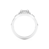 Wedding Band with 1.51 CT Triangle & Baguette Straight Cut Moissanite – Yellow, White, or Rose Gold