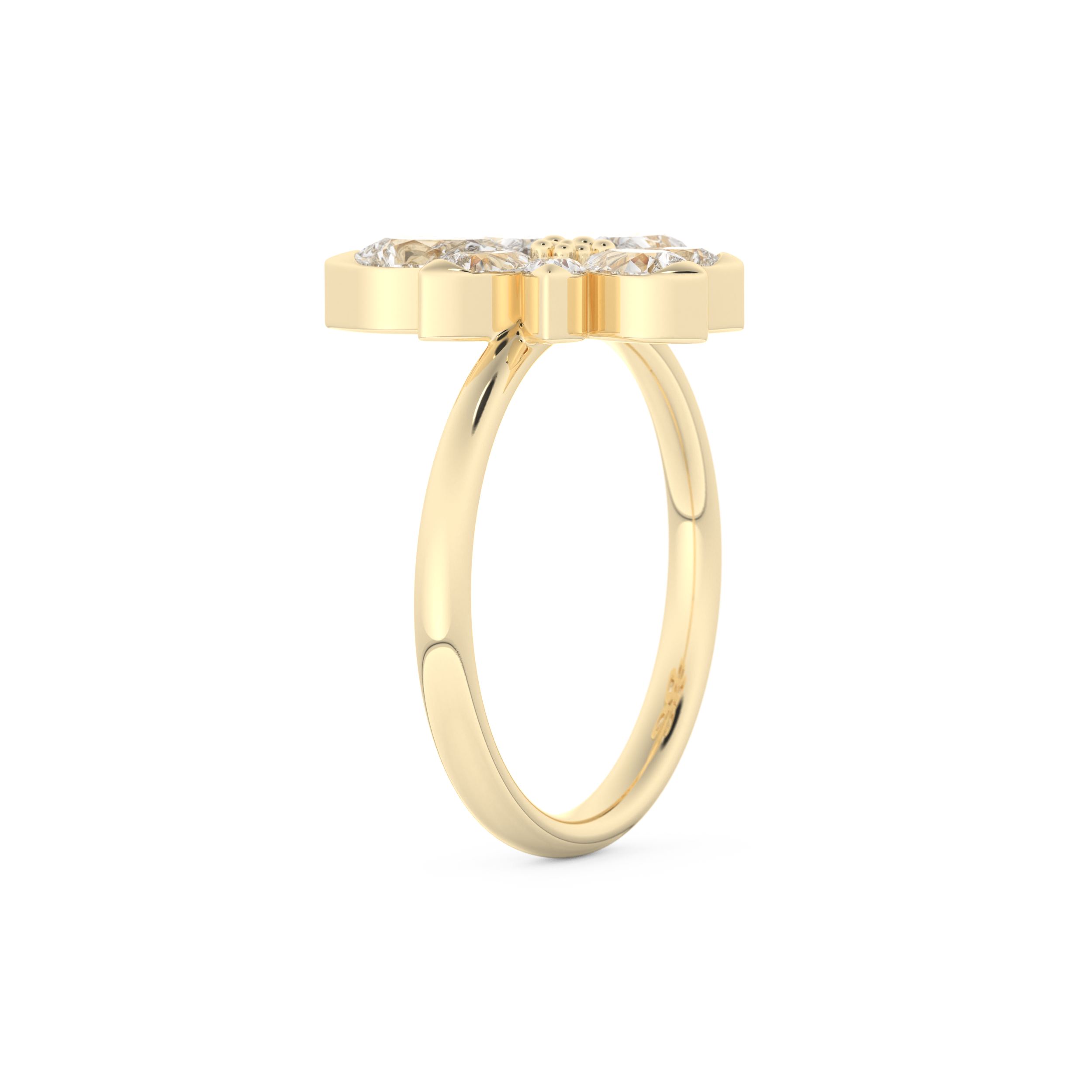 Wedding Band with 1.57 CT Pear Cut Moissanite – Yellow, White, or Rose Gold