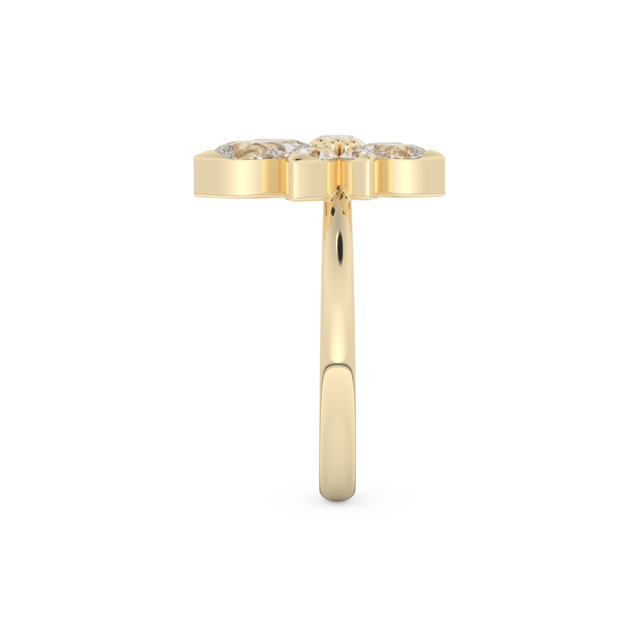 Wedding Band with 1.57 CT Pear Cut Moissanite – Yellow, White, or Rose Gold