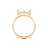 Elongated Emerald Cut 2.51 Carat Moissanite Ring – Solitaire & Double Shank Setting in Gold